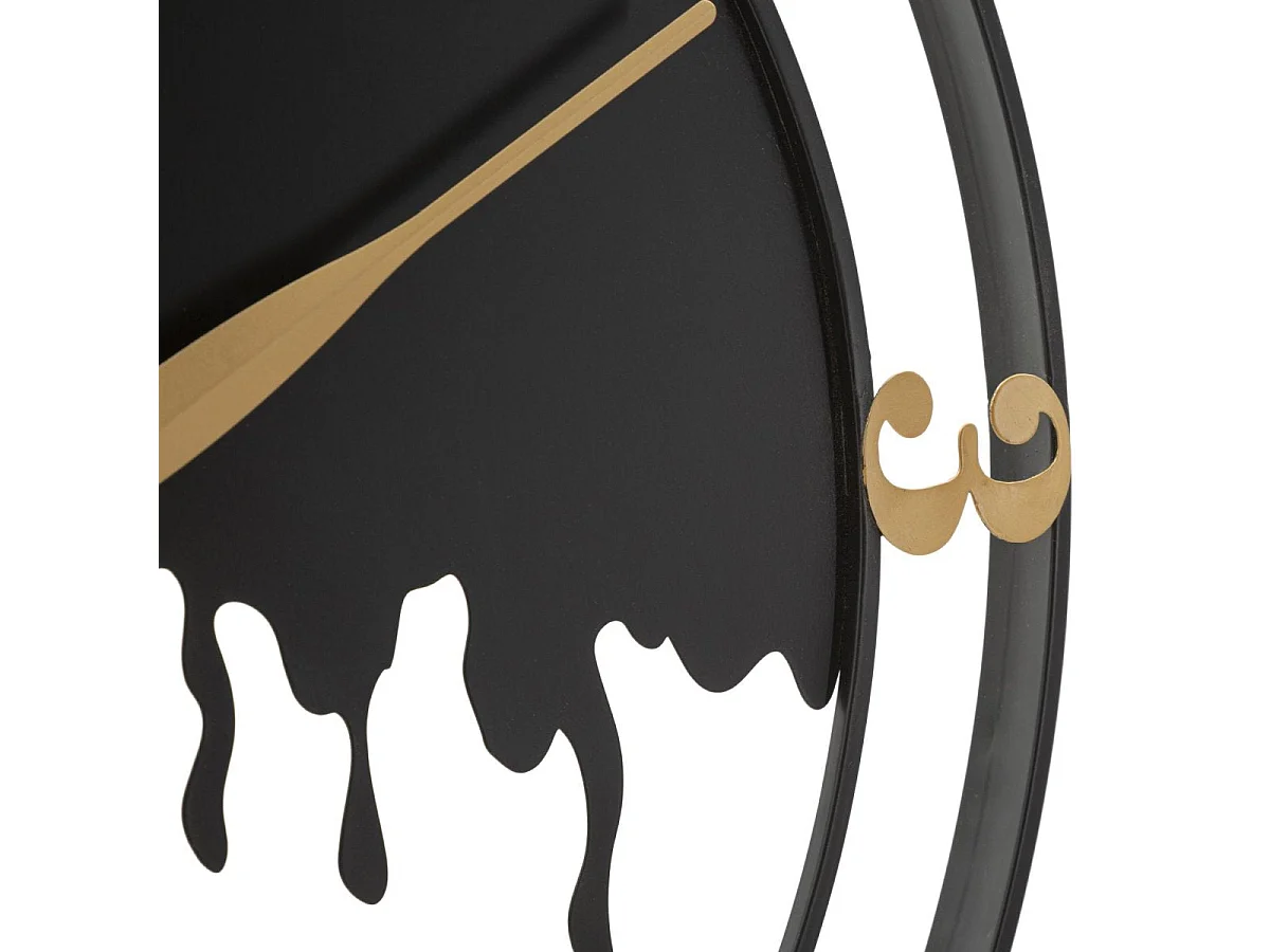 Horloge murale 66 cm Amadeo Noir et Doré