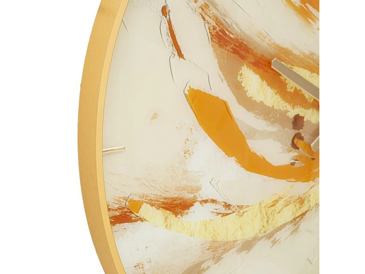 Horloge murale 80 cm Millie Orange et Blanc