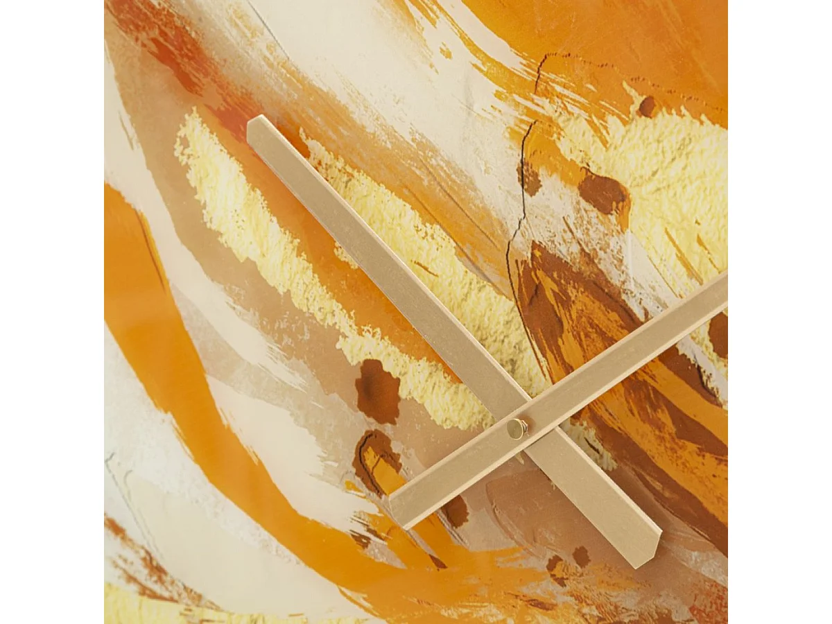 Horloge murale 80 cm Millie Orange et Blanc