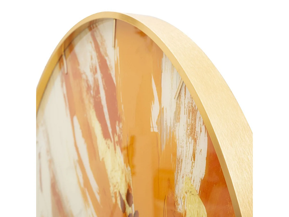 Horloge murale 80 cm Millie Orange et Blanc