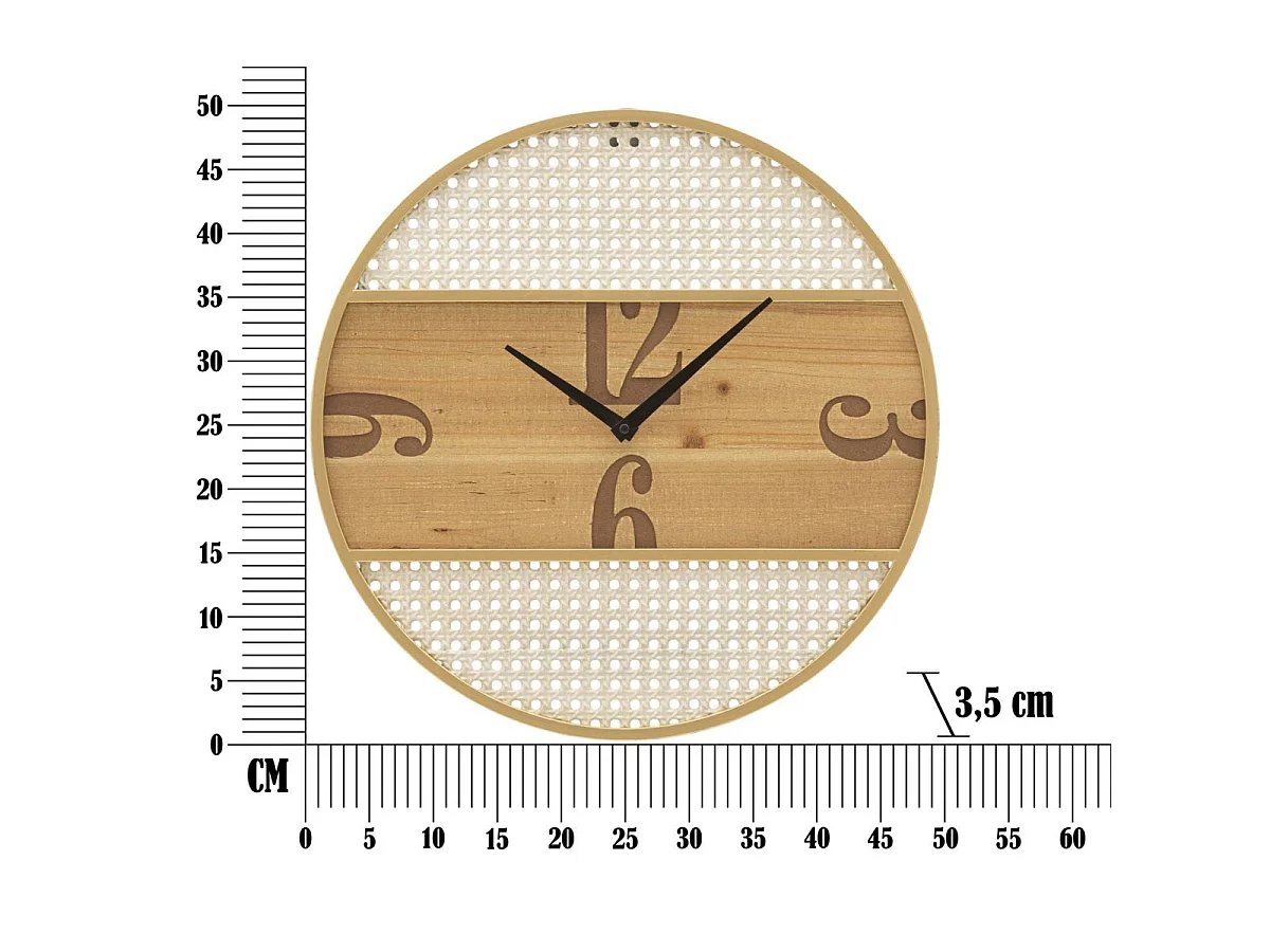 Horloge murale 50 cm Stefano Bois