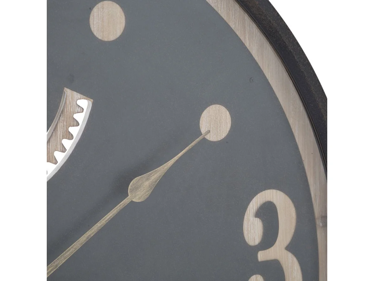 Horloge murale 67 cm Archibald Noir et Marron