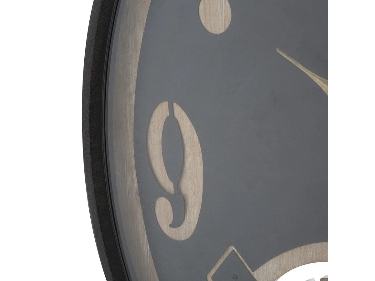 Horloge murale 67 cm Archibald Noir et Marron