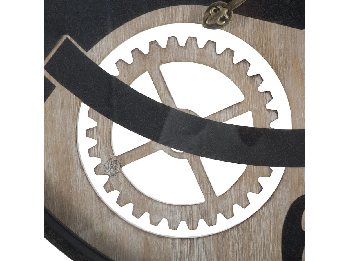 Horloge murale 67 cm Archibald Noir et Marron