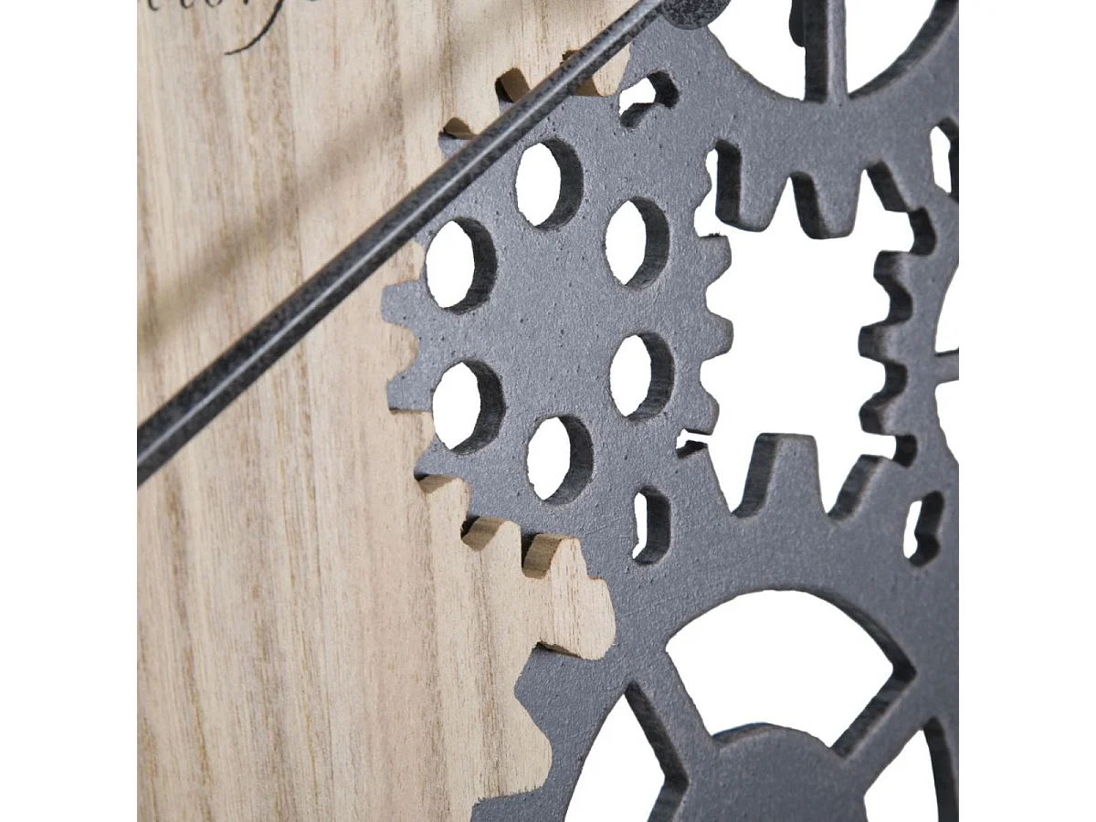 Horloge murale 60 cm Magnus Bois et Noir