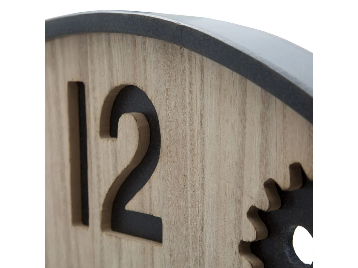 Horloge murale 60 cm Magnus Bois et Noir