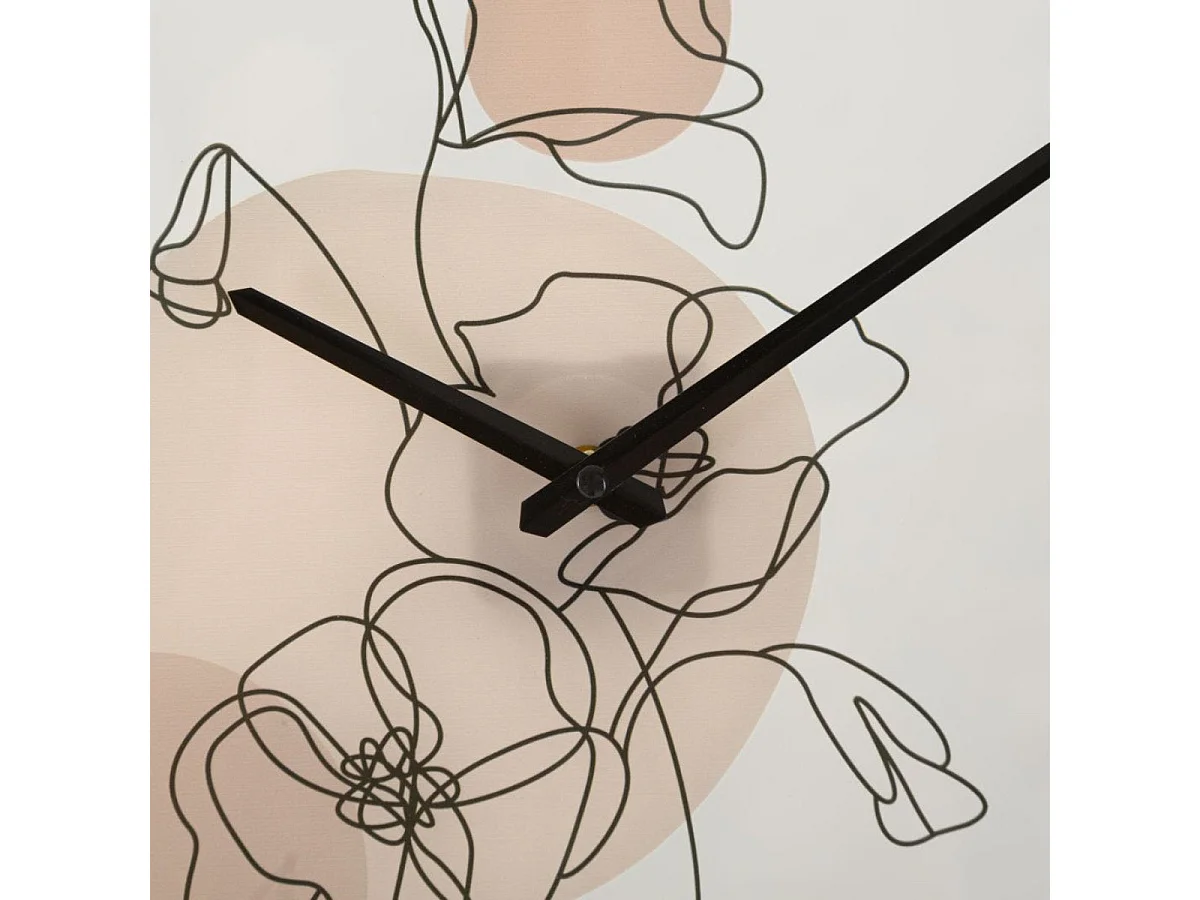 Horloge murale 40 cm Coquelicot Calliope Blanc et Noir
