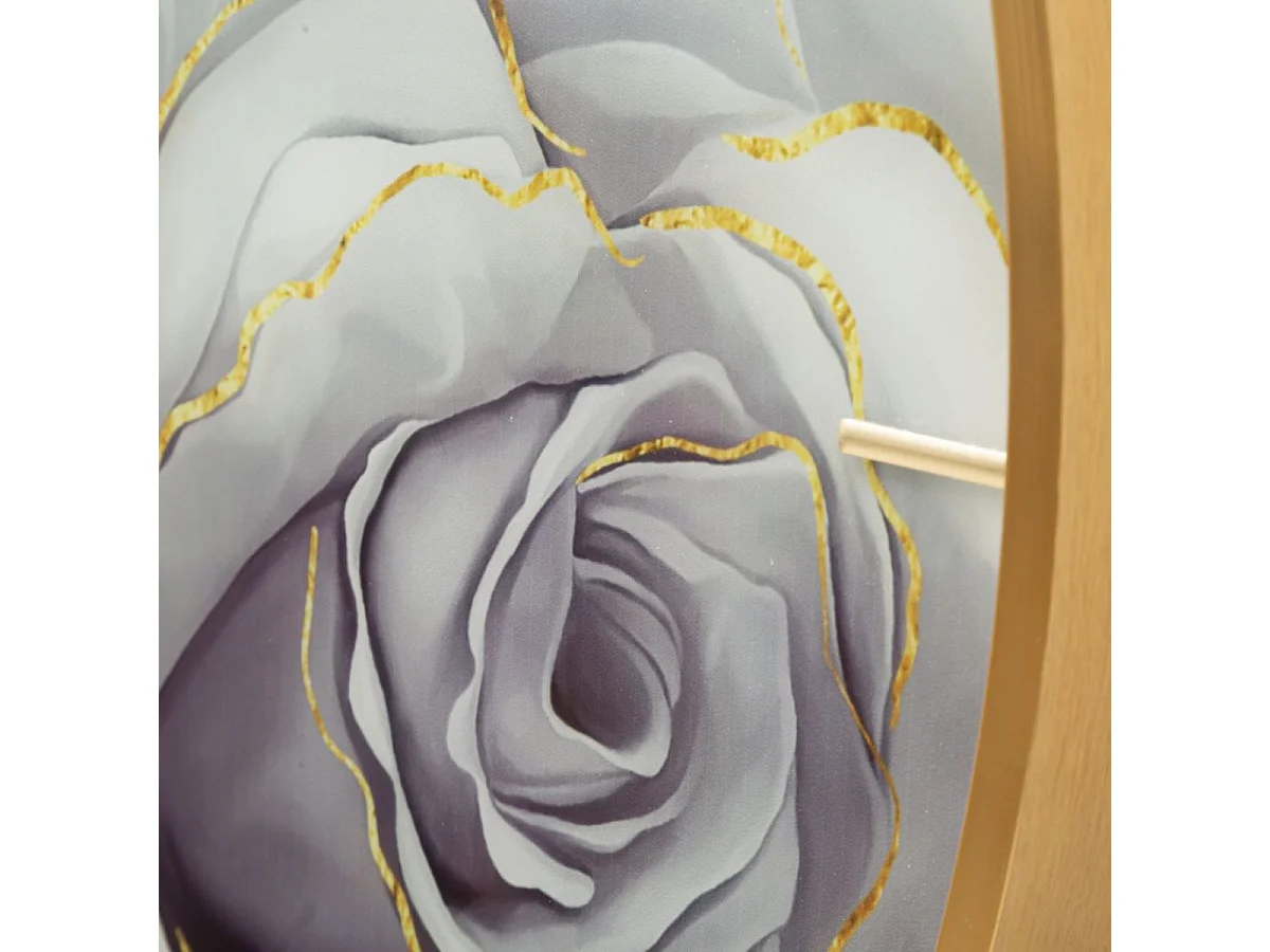 Horloge murale 60 cm Rosie Doré et Gris