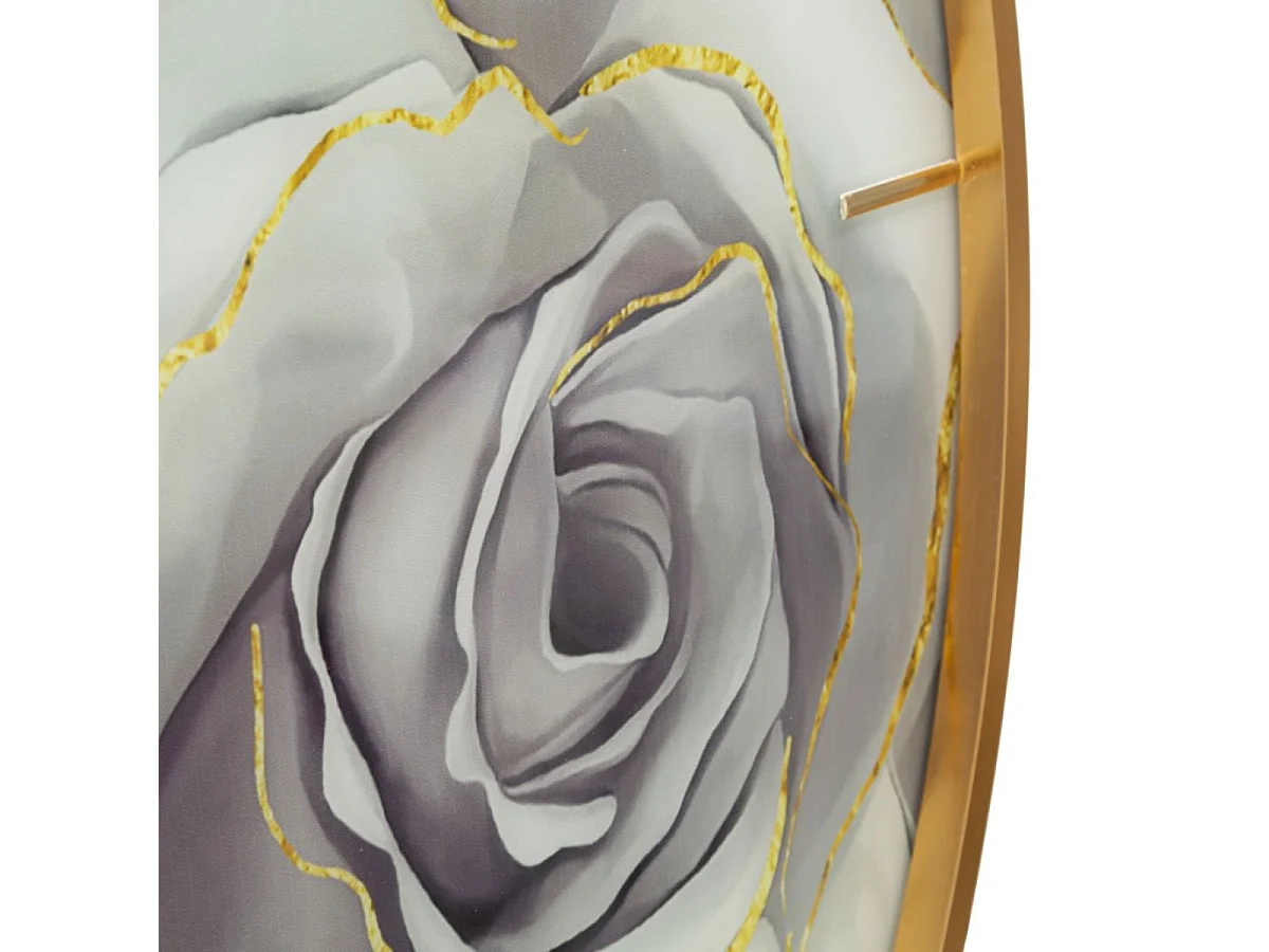 Horloge murale 80 cm Rosie Doré et Gris