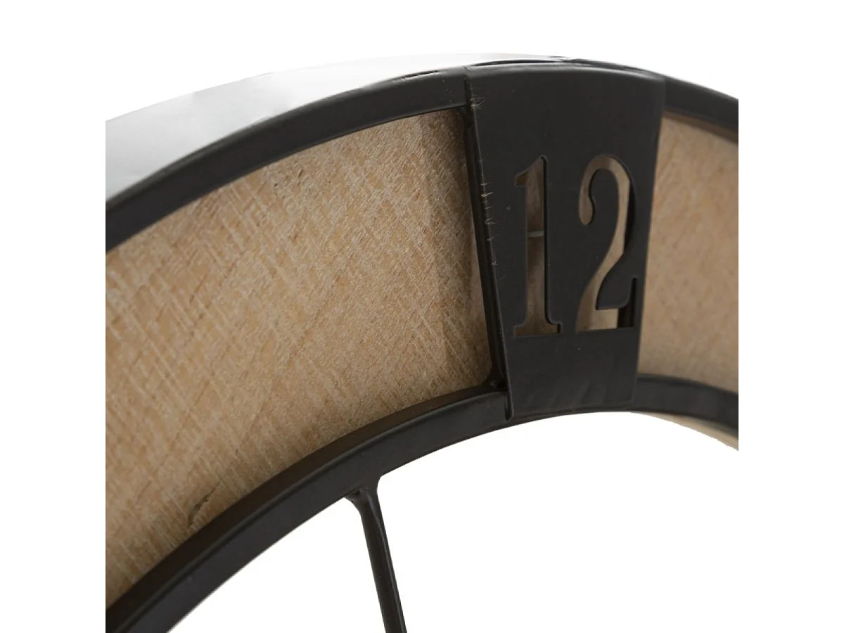 Horloge murale 60 cm Vesta Bois et Noir