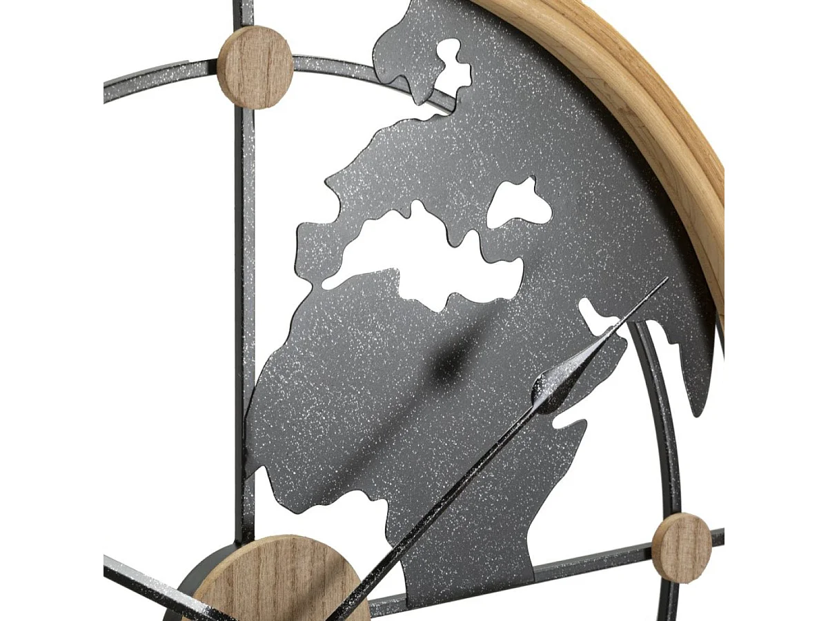 Horloge murale 60 cm Mondo Noir et Doré