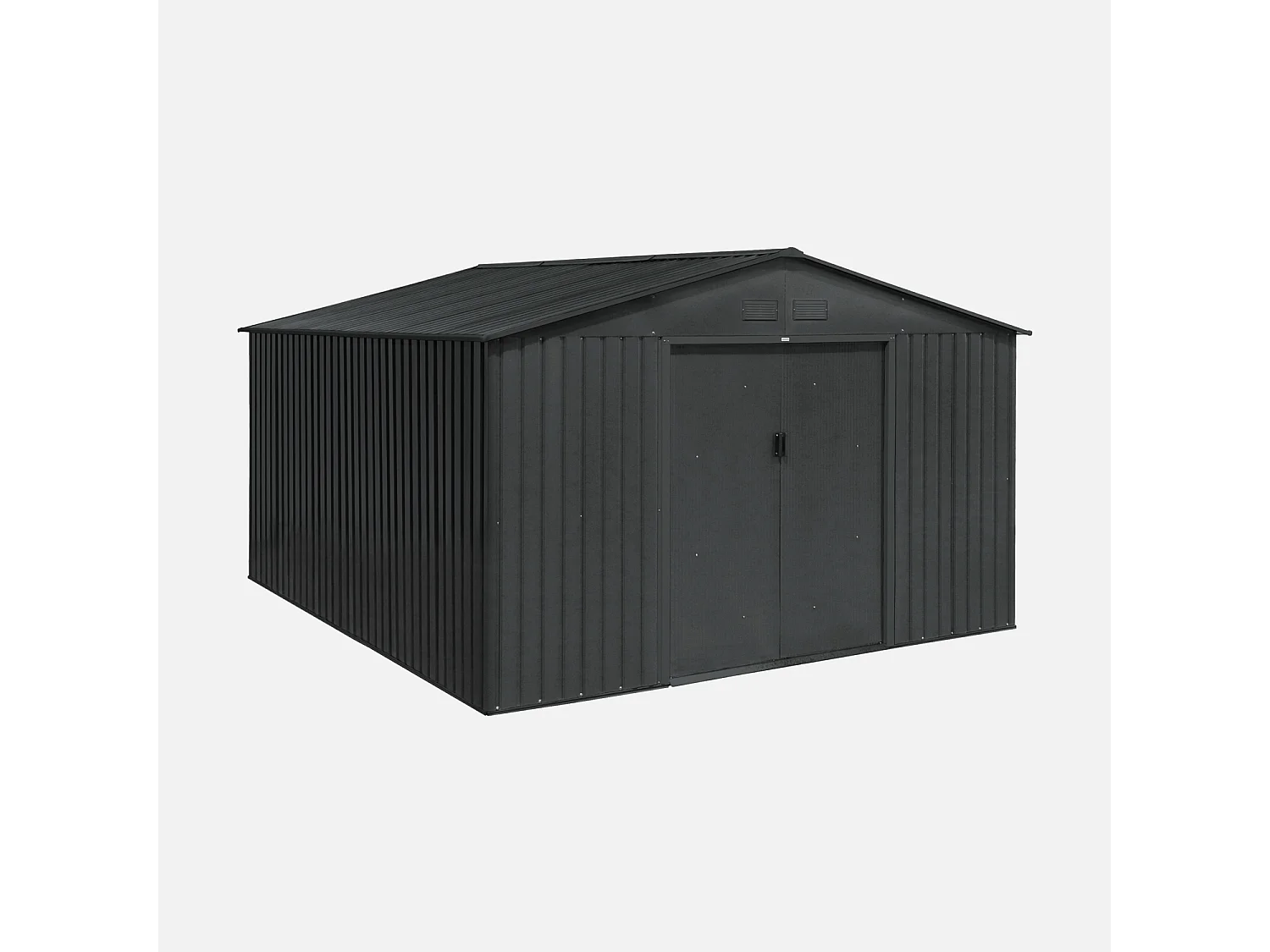 Capannone da giardino in metallo di 12,99 m², Boulonnais, Antracite, 341x386x211 cm