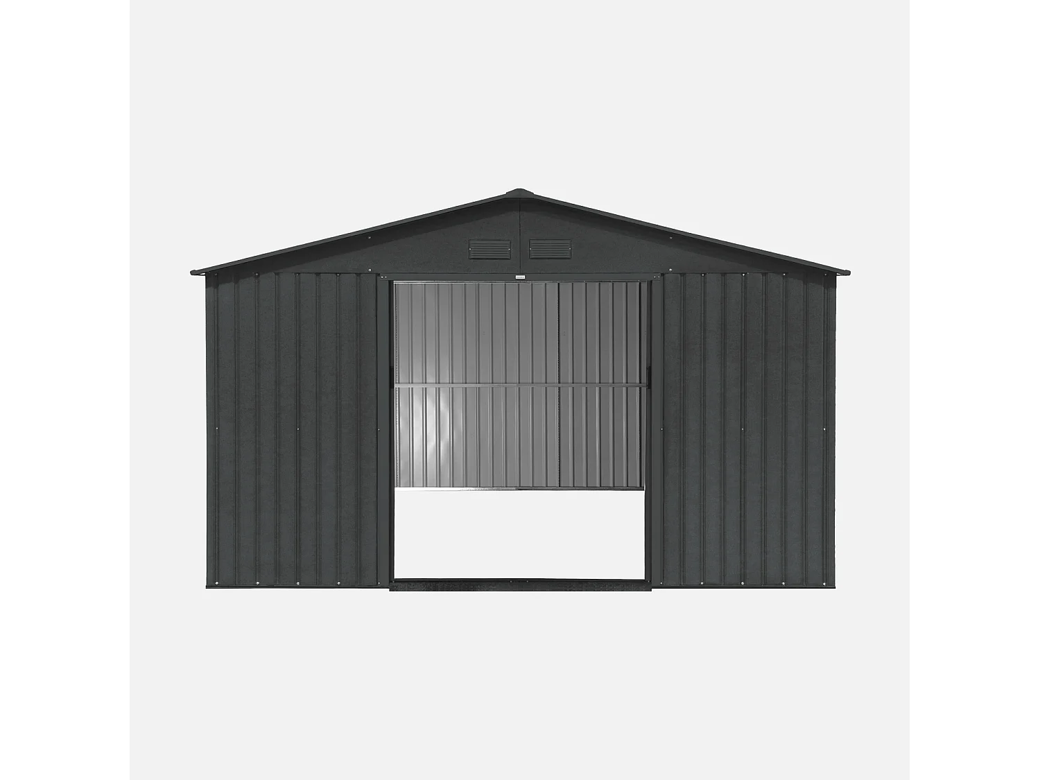 Capannone da giardino in metallo di 12,99 m², Boulonnais, Antracite, 341x386x211 cm