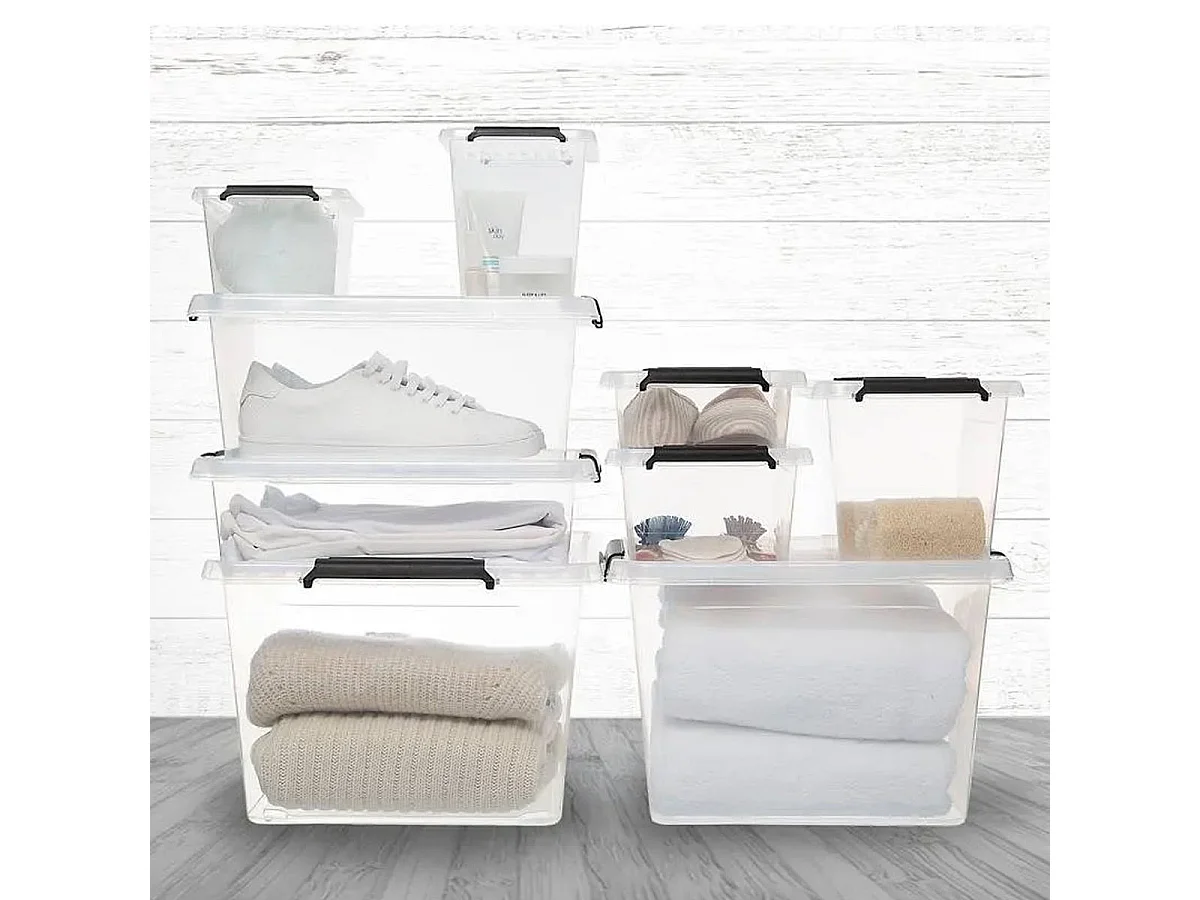 Boîte de Rangement "Clip" 4,5L Transparent