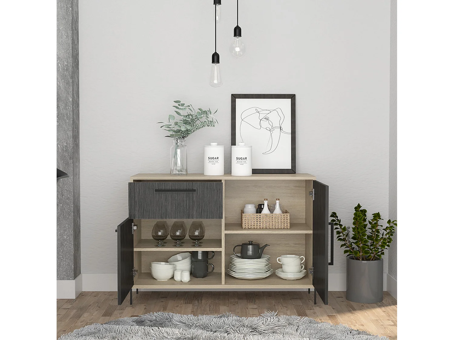 Harvard Small Sideboard with 2 Doors & 1 Drawer
