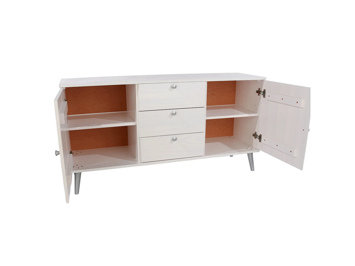 Augusta Curve Medium Sideboard With 2 Doors, 3 Drawers