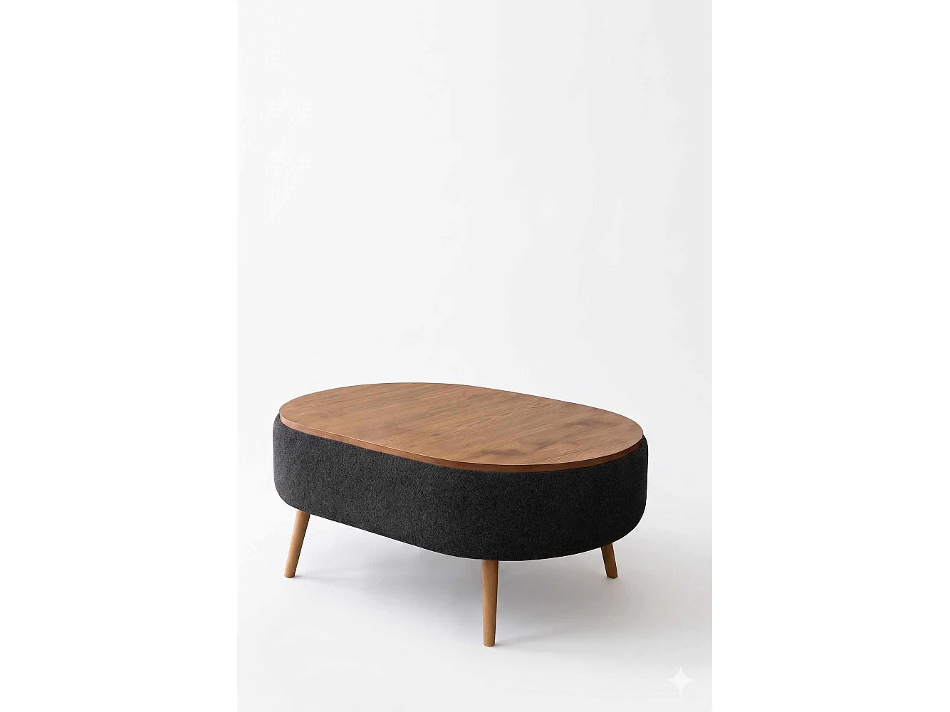 Table Basse en bois " Luno " - 90 x 45 x 60 cm - Anthracite