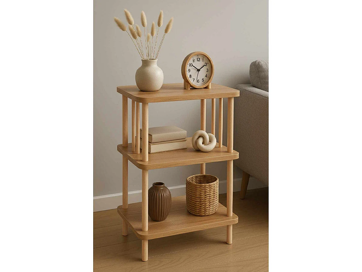 Modern Vit Melamin Sidobord "pk257" - 40 x 75 x 30 cm