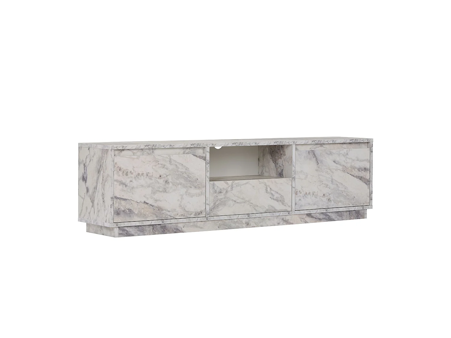 Luxe Freesia Marmeren TV-standaard - Modern Design - 160 x 30 x 42 cm - Hout