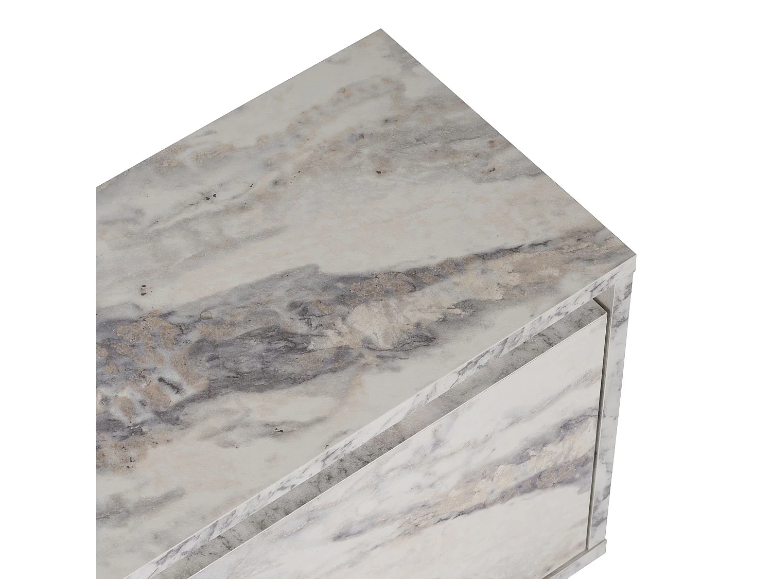Luxe Freesia Marmeren TV-standaard - Modern Design - 160 x 30 x 42 cm - Hout