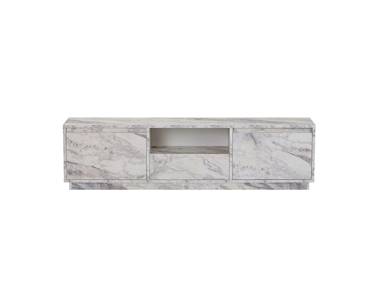 Luxe Freesia Marmeren TV-standaard - Modern Design - 160 x 30 x 42 cm - Hout