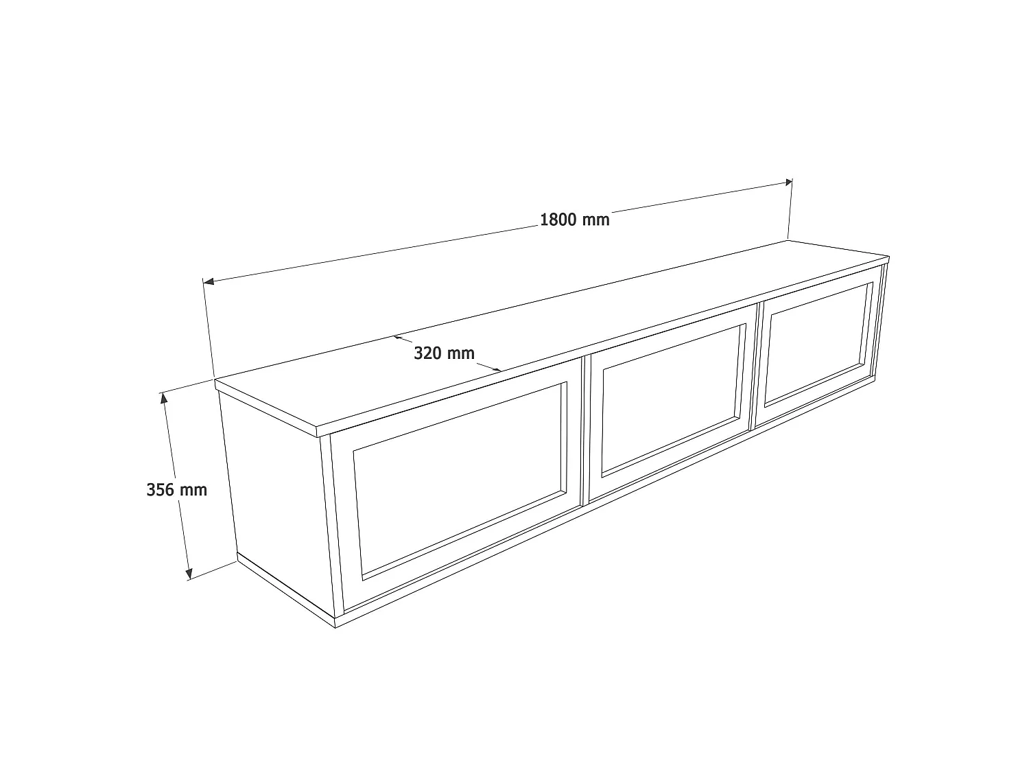 "Dune" Eiken TV-meubel - 180 x 35,6 x 32 cm - Rustieke charme, Functionele opslag, Elegant ontwerp