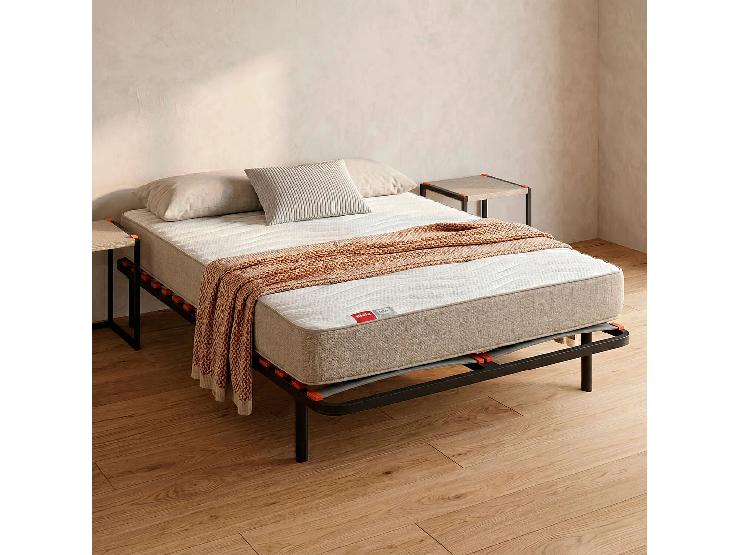Somier de 140 x 190 cm de acero reforzado de 30 cm - GUARDAESPALDAS de PIKOLIN
