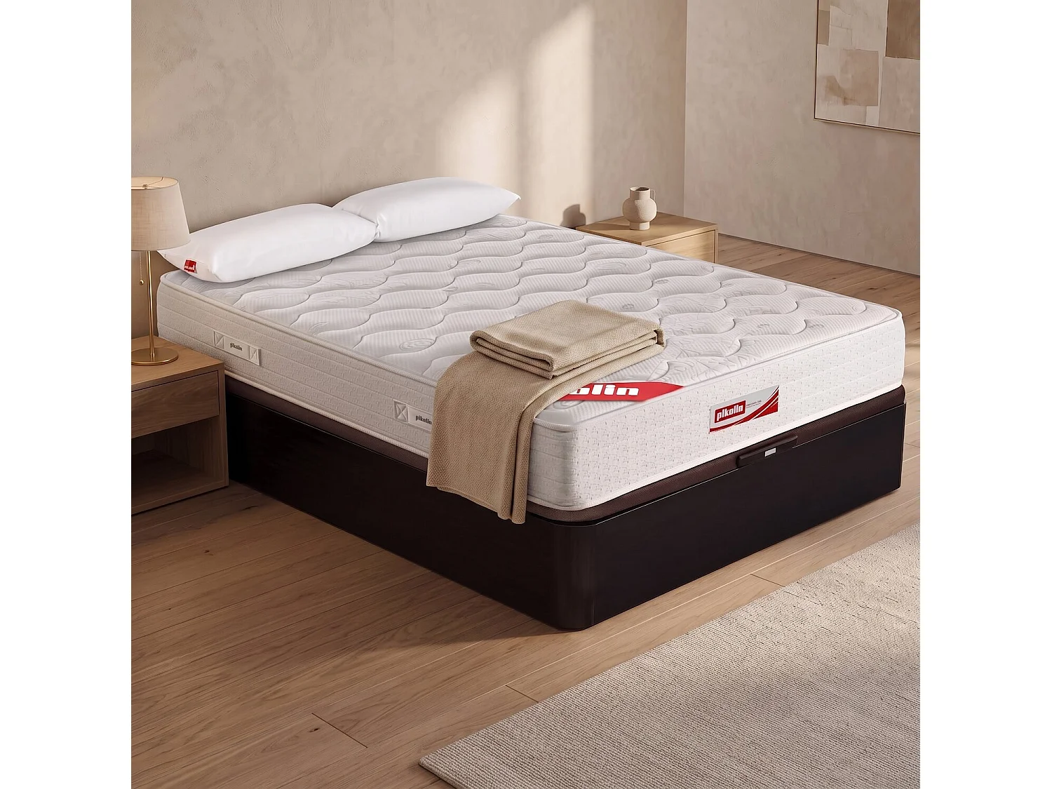 Pack colchón y canapé de 140 x 190 cm de muelles Normablock® de 57 cm - COLCHON NOMABLOCK + CANAPE WENGUE de PIKOLIN