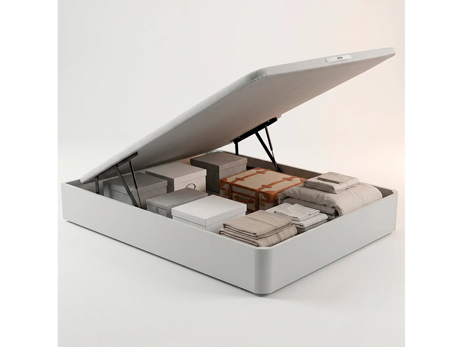 Pack colchón y canapé de 80x200 cm de espuma viscoelástica de 61 cm - PACK COLCHON ANIVERSARIO HOTEL + CANAPÉ BLANCO de PIKOLIN
