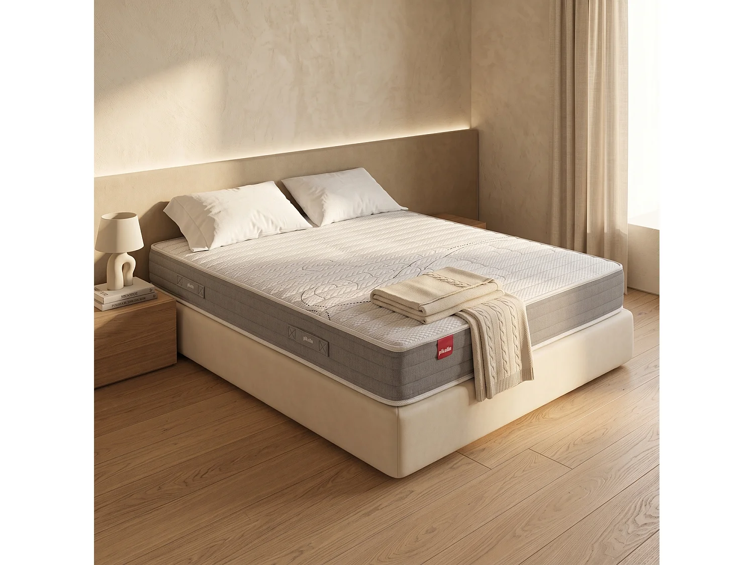 Colchón Pikolin Troas Compact de 105 x 200 cm, muelles ensacados y viscoelástica, 23 cm