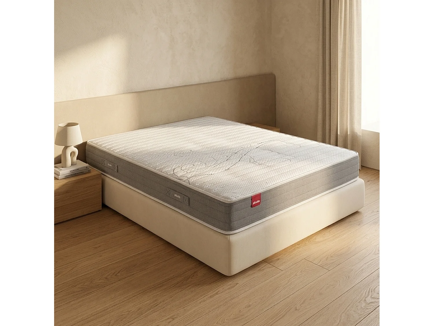 Colchón Pikolin Troas Compact de 105 x 200 cm, muelles ensacados y viscoelástica, 23 cm