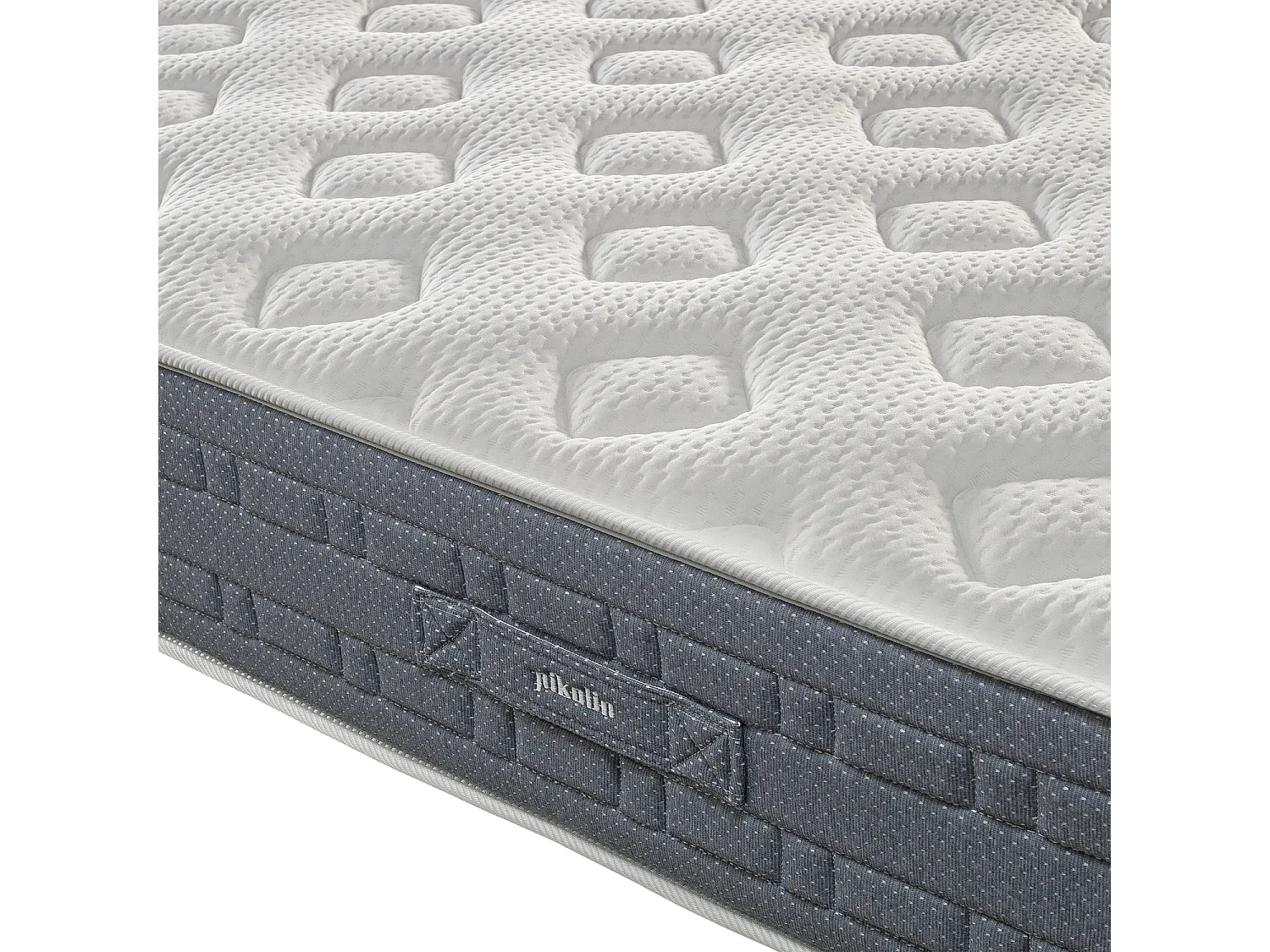 Pack PIKOLIN Galeon, colchón de muelles ensacados y base tapizada, 105 x 200 cm