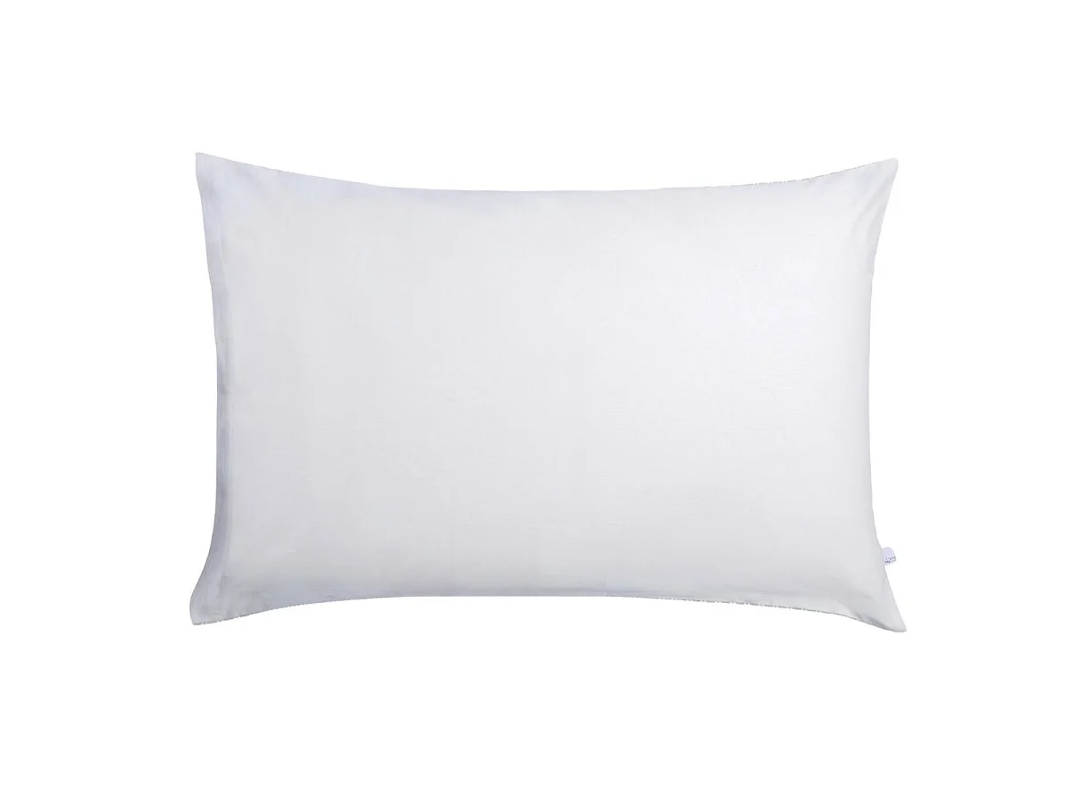 Taie d'oreiller 50x70cm coton texturé rayé sauge - GABRIEL