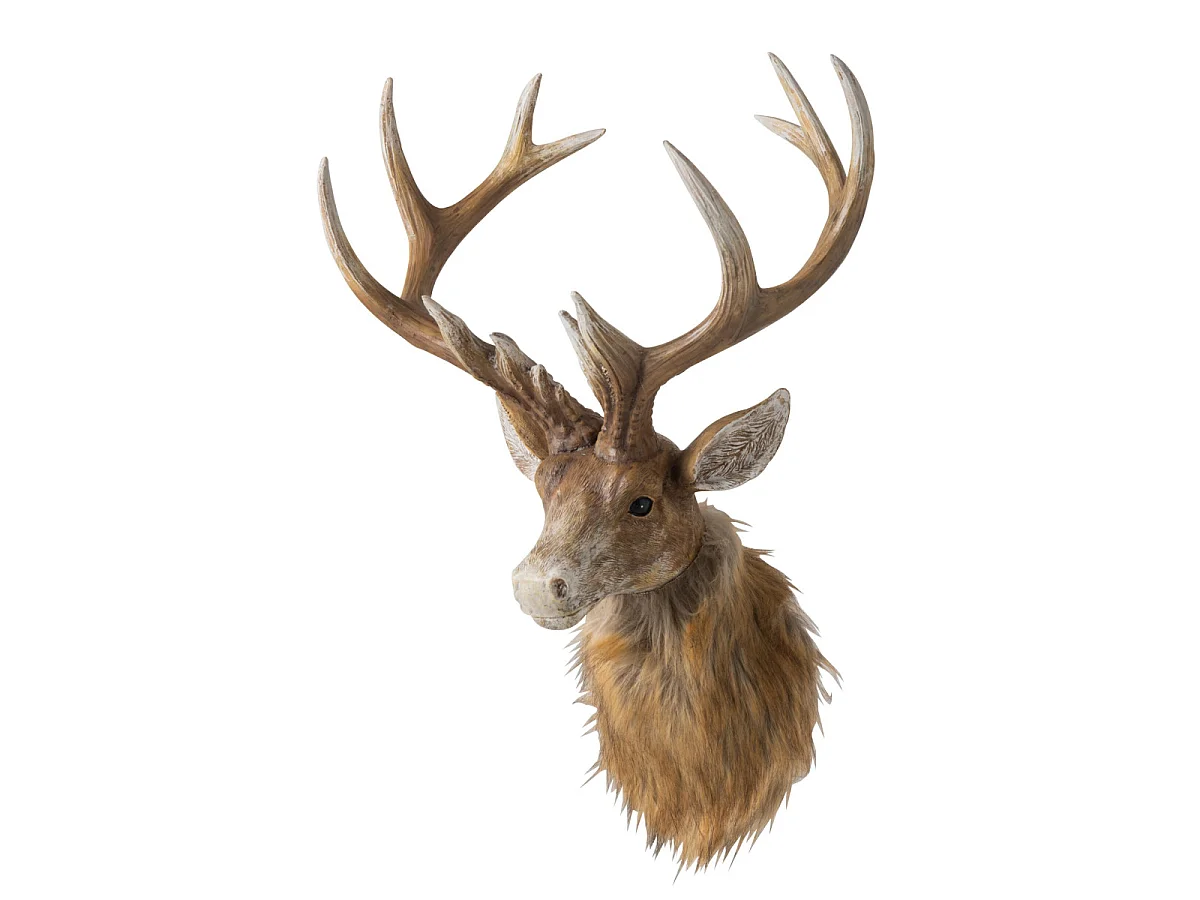 Trophée Mural Tête de Renne "Ketty" 48cm Marron