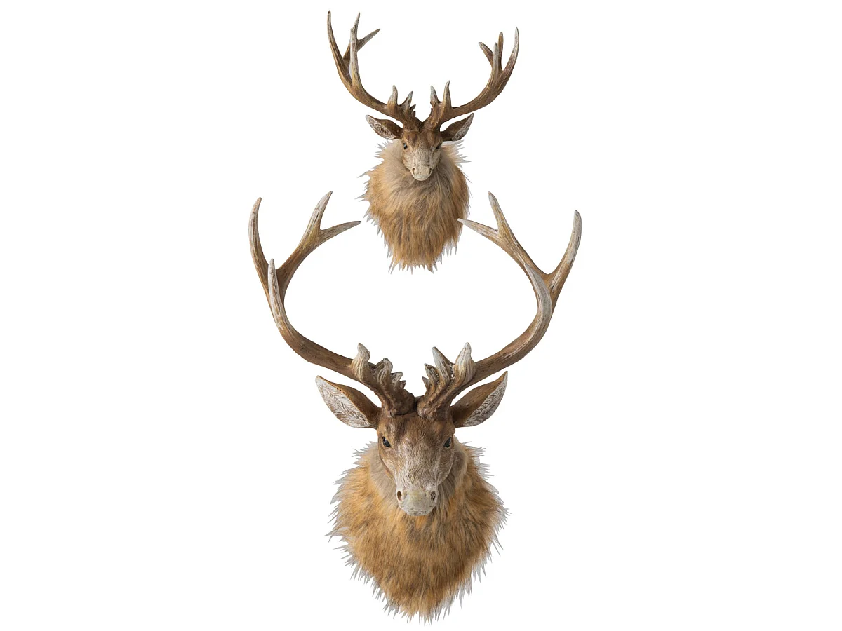 Trophée Mural Tête de Renne "Ketty" 48cm Marron
