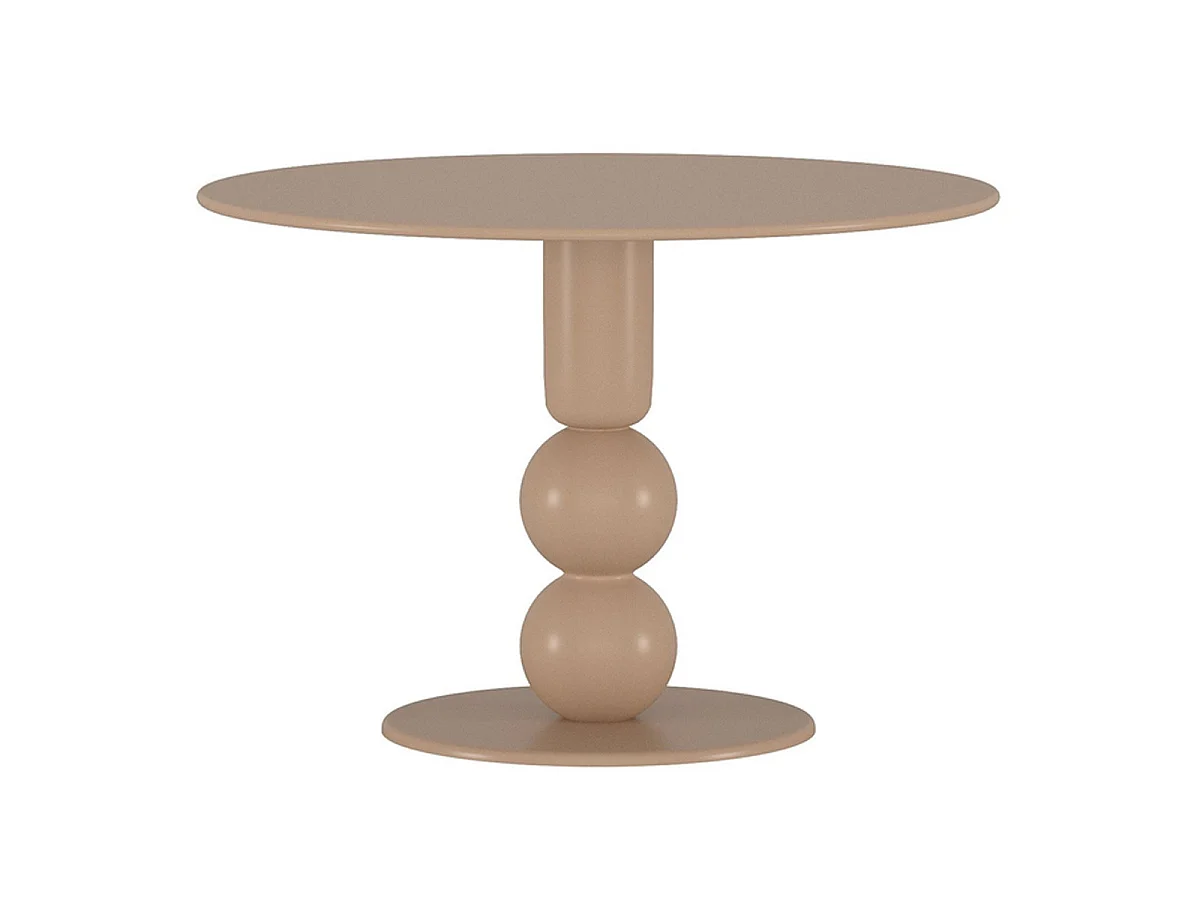 Table à Manger Ronde "Boule" 110cm Marron