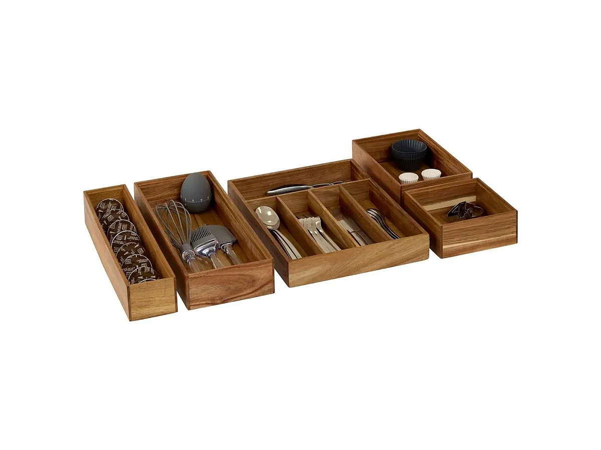 Organiseur de Cuisine en Bois "Cary" 15x23cm Marron