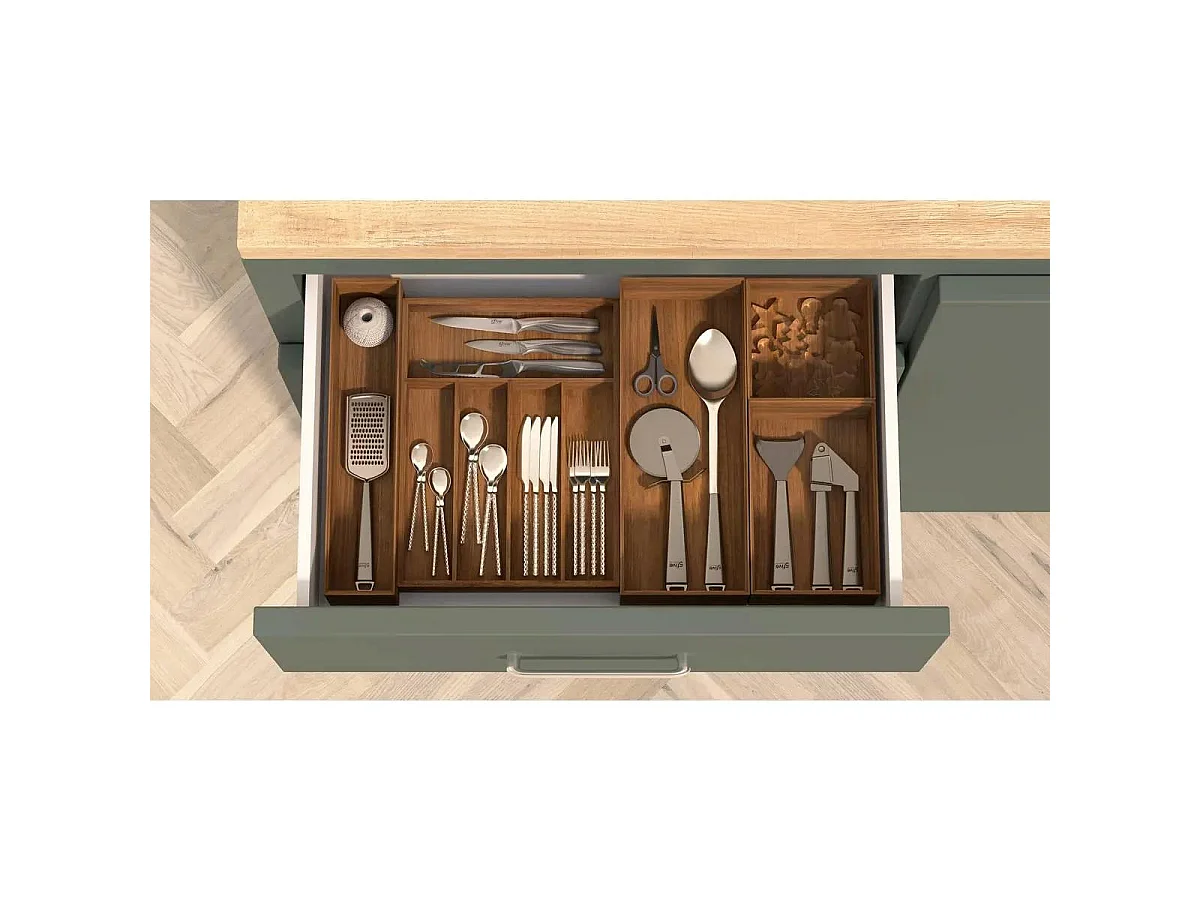 Organiseur de Cuisine en Bois "Cary" 15x23cm Marron