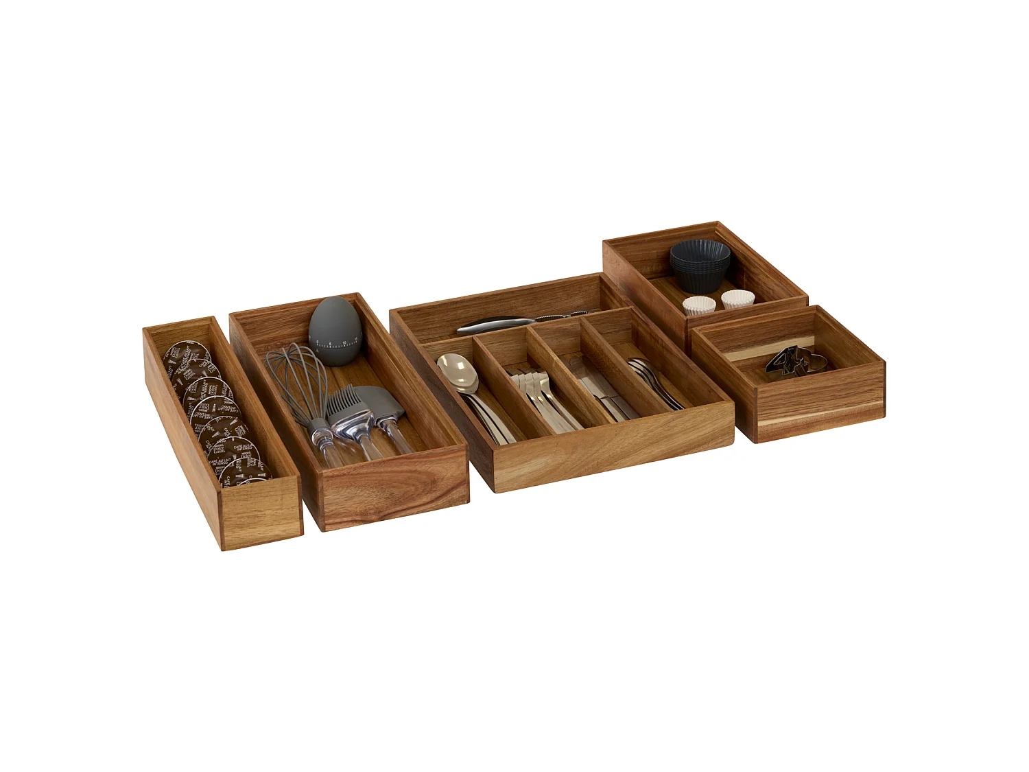 Organiseur de Cuisine en Bois "Cary" 15x23cm Marron