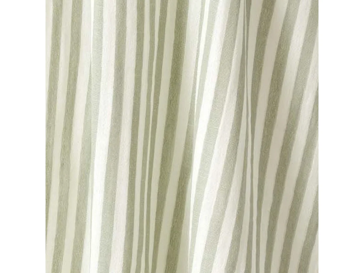 Nappe rectangulaire 150x250cm gaze de coton rayé eucalyptus - ROMELIA