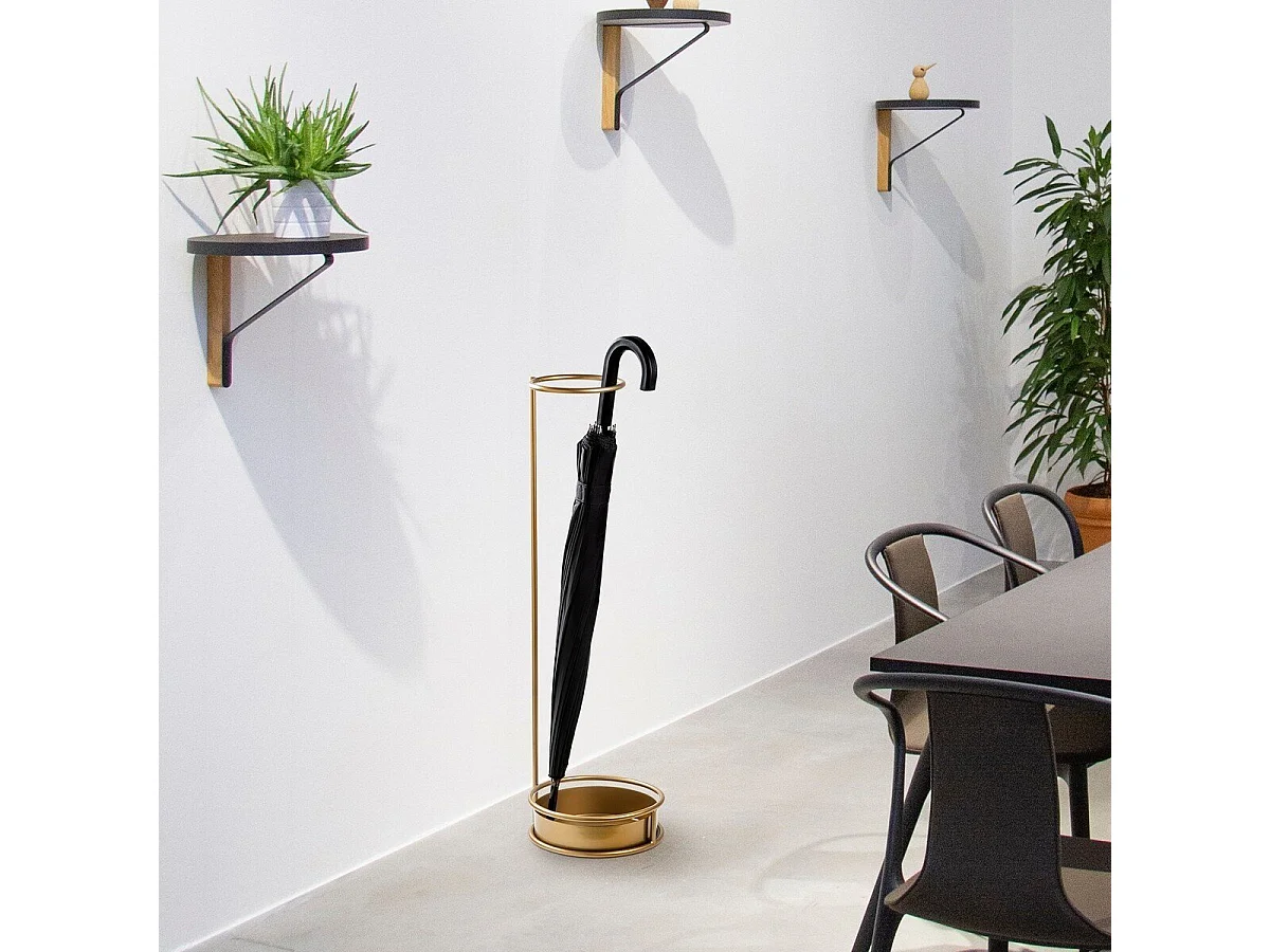 Ronde Gouden Metalen Paraplubak H75 cm