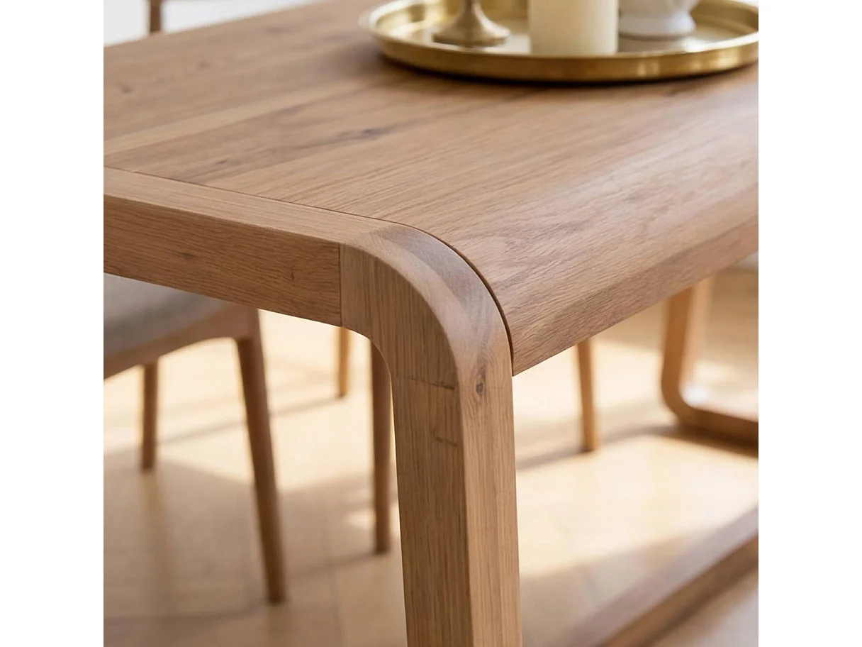 Table à manger + 2 bancs en bois d'acacia Kalani
