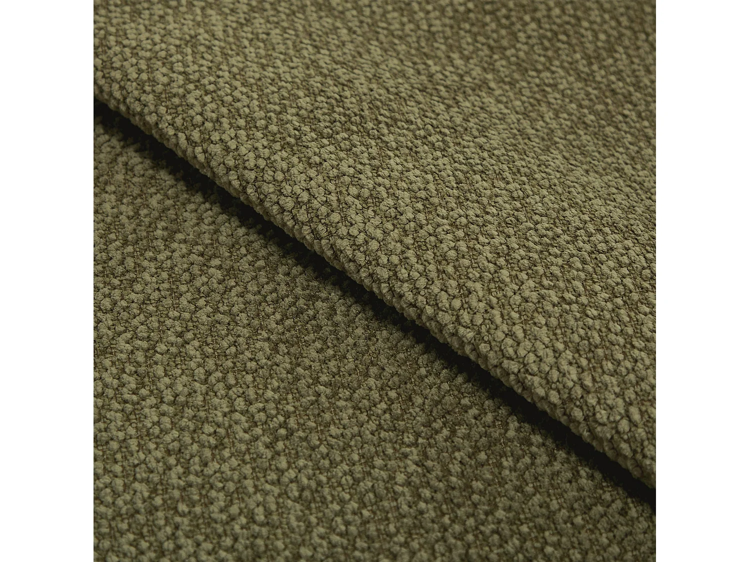 Fauteuil pivotant ASPEN en velours bouclé vert vintage