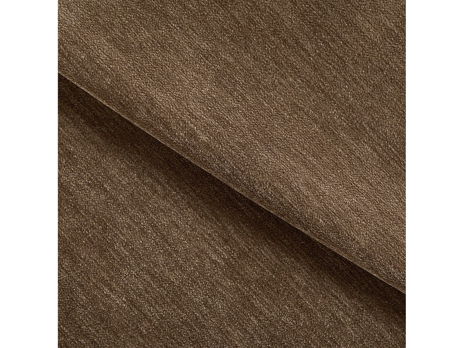 Canapé CLARK 3 places en tissu tramé toucher doux marron