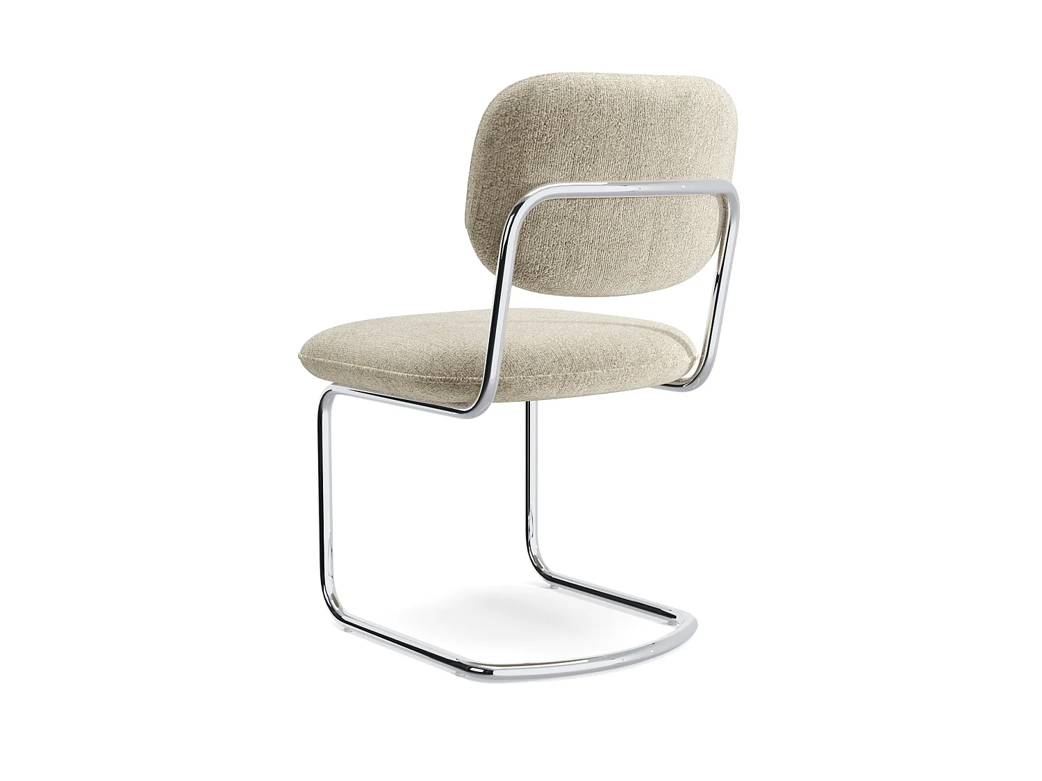 Lot de 2 chaises BLAKE en velours texturé taupe