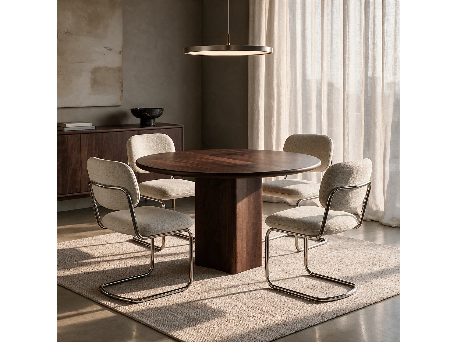 Lot de 2 chaises BLAKE en velours texturé taupe