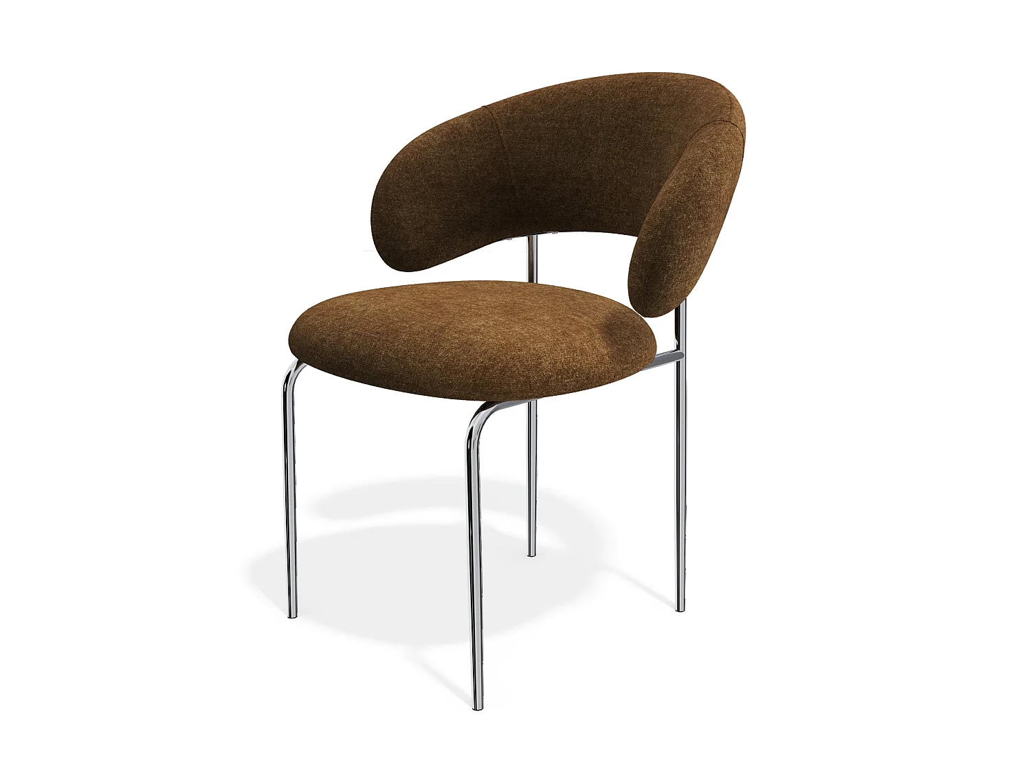 Chaises DOLCE en tissu tramé toucher doux ocre