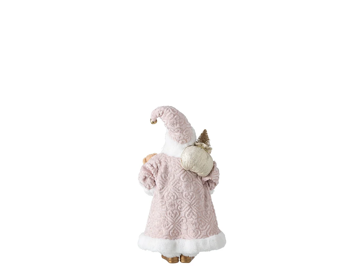 Père Noël Déco "Cyriaque" 45cm Rose
