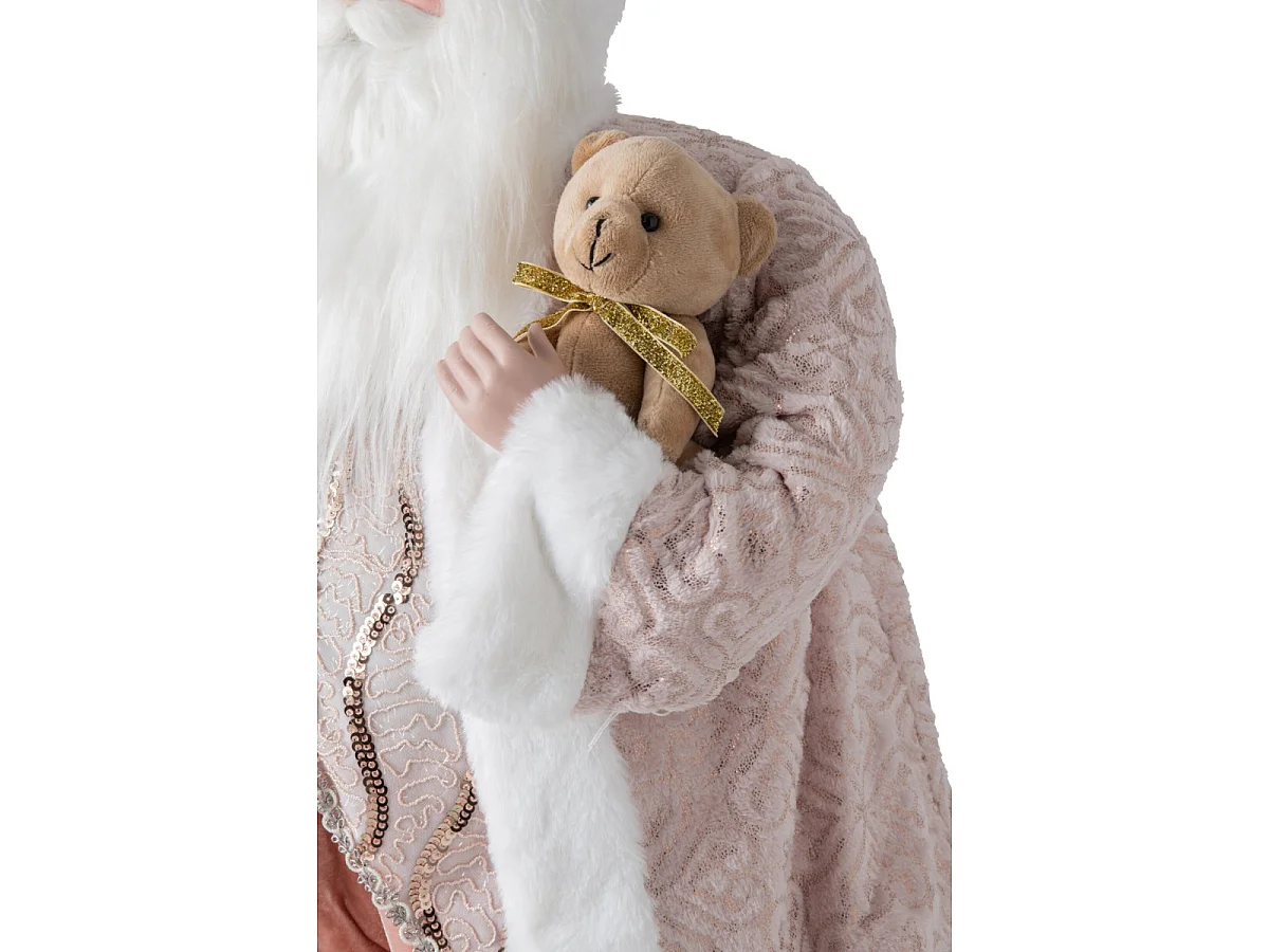 Père Noël Déco "Cyriaque" 90cm Rose