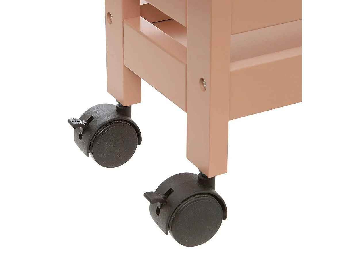 Desserte Salle de Bain 3 Niveaux "Colorama" 75cm Rose Blush